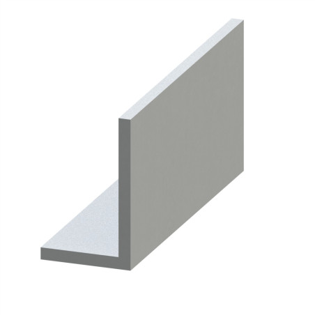 Profilé cornière aluminium (Coupe max 3 m) – Section 25x15x2 mm - Brut - Elcom shop