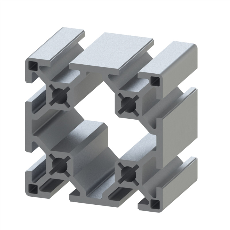 Profilé aluminium - Rainure 8 mm - Section 60x60 mm - Léger