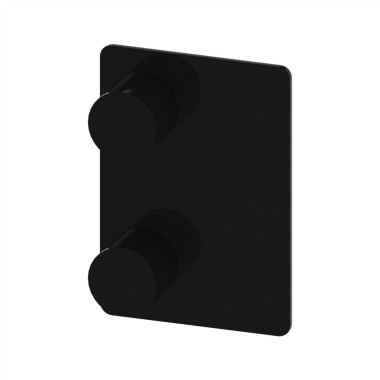 Embout profilé aluminium – Rainure 8 mm – Section 45x32 mm - Noir