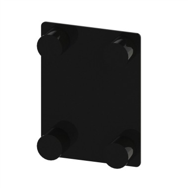 Embout profilé aluminium – Rainure 8 mm – Section 60x45 mm - Noir