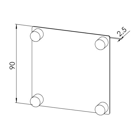 Embout profilé aluminium – Rainure 8 mm – Section 90x90 mm - Noir