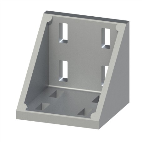 Equerre profilé aluminium – Rainure 8 mm – Section 90x90x90 mm - E - Al - Brut