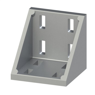 Equerre profilé aluminium – Rainure 8 mm – Section 90x90x90 mm - E - Al - Brut