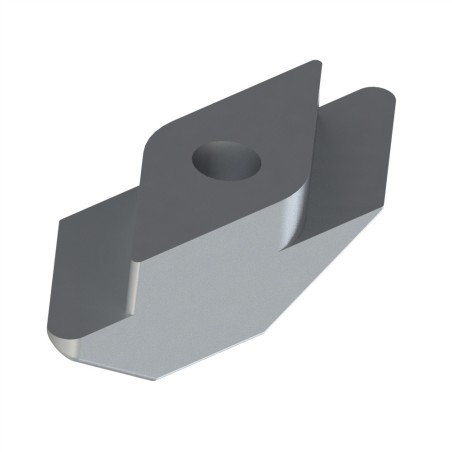 Ecrou profilé aluminium - Taraudage M4 - Rainure 8 mm - Zn - 1/4 de tour