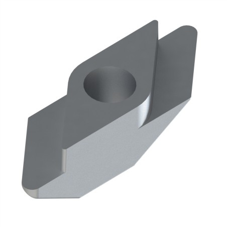 Ecrou profilé aluminium - Taraudage M6 - Rainure 8 mm - Zn - 1/4 de tour