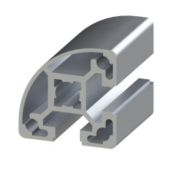 Profilé aluminium - Rainure 10 mm – Section R40-90° - Léger