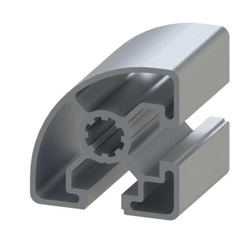 Profilé aluminium - Rainure 10 mm – Section R45-90° - Léger
