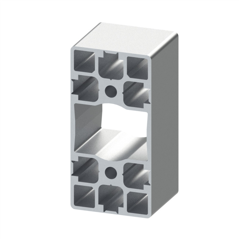 Profilé aluminium - Rainure 8 mm - Section 90x45 mm - 6N - Pelable - Léger