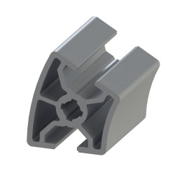 Profilé aluminium - Rainure 8 mm - Section R30/60-30° - Léger