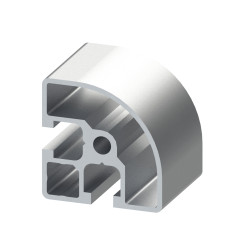 Profilé aluminium - Rainure 8 mm - Section R45-90° - Léger