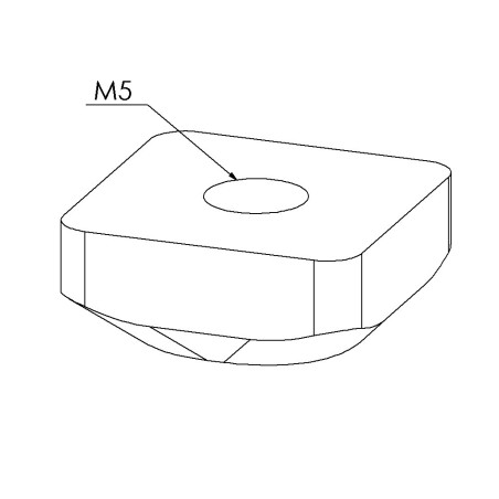 Ecrou carré profilé – Taraudage M5 - Rainure 8 mm