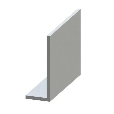 Profilé cornière aluminium (Coupe max 3 m) – Section 40x15x2 mm - Brut - Elcom shop