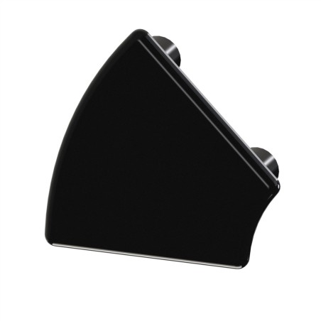 Embout profilé aluminium – Rainure 8 mm – Section R45/90-45° - Noir