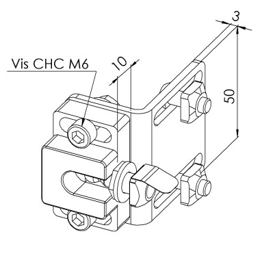 Kit loquet à bille profilé aluminium – PA - 40 - 8 45