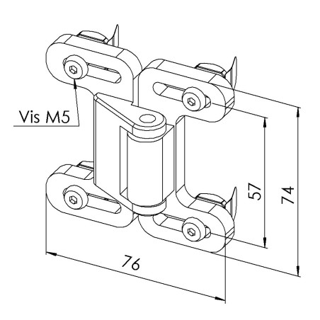Kit loquet à bille profilé aluminium – PA - 8 45