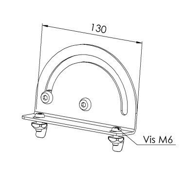 Kit équerre orientable profilé aluminium - Rainure 8 mm - 130 mm - 8 45