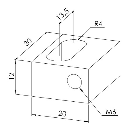 Panoblock profilé aluminium – Al - Réglable - M6 - 8 45