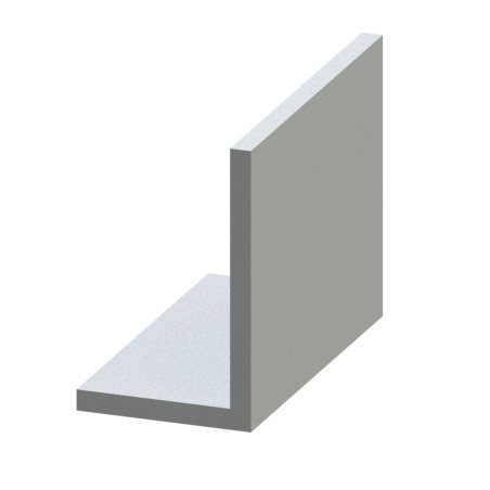 Profilé cornière aluminium (Coupe max 3 m) – Section 40x25x3 mm - Brut - Elcom shop