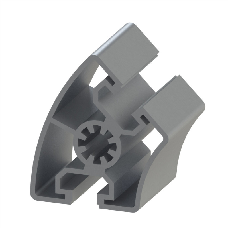 Profilé aluminium - Rainure 10 mm – Section R45/90-45° - Léger