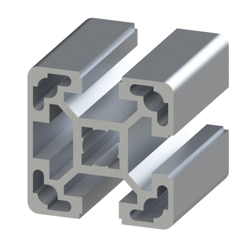 Profilé aluminium (Barre de 6 m) – Rainure 10 mm – 40x40 mm – Léger - 1N
