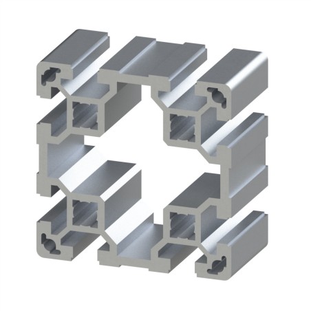 Profilé aluminium (Barre de 6 m) – Rainure 10 mm – 80x80 mm – Léger