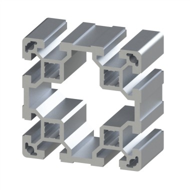 Profilé aluminium (Barre de 6 m) – Rainure 10 mm – 80x80 mm – Léger