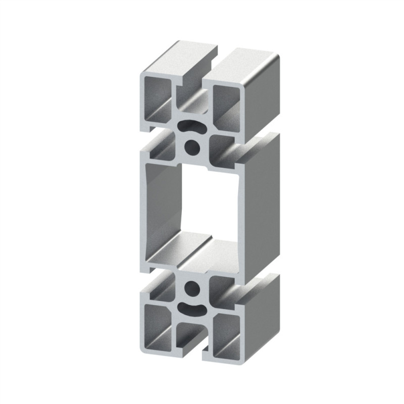 Profilé aluminium (Barre de 6 m) - Rainure 8 mm - Section 120x45 mm - Léger
