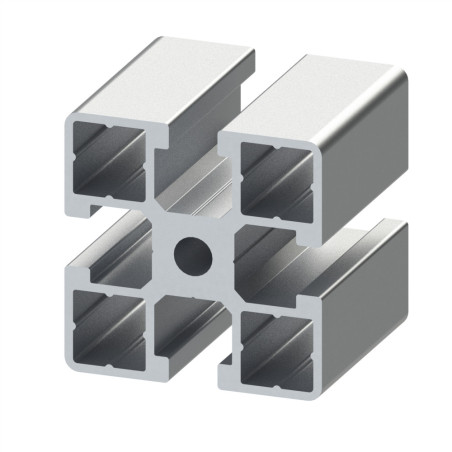 Profilé aluminium (Barre de 6 m) - Rainure 8 mm - Section 45x45 mm - Léger