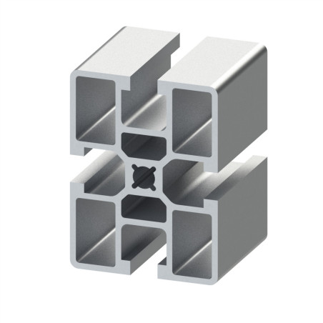 Profilé aluminium (Barre de 6 m) - Rainure 8 mm - Section 60x45 mm - Léger