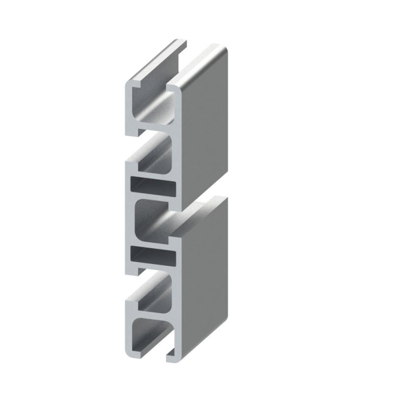 Profilé aluminium (Barre de 6 m) - Rainure 8 mm - Section 90x19 mm - Léger Profilé aluminium (Barre de 6 m) - Rainure 8 mm - Section 90x19 mm - Léger