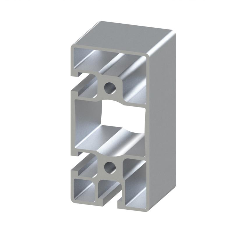 Profilé aluminium (Barre de 6 m) - Rainure 8 mm - Section 90x45 mm - 3N90 - Léger