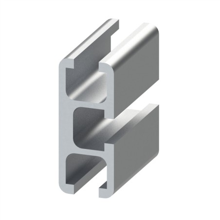 Profilé aluminium (Barre de 6 m) – Rainure 8 mm – 45x18,5 mm - 3 Voies - Léger
