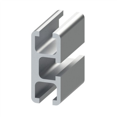 Profilé aluminium (Barre de 6 m) – Rainure 8 mm – 45x18,5 mm - 3 Voies - Léger