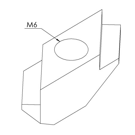 Ecrou profilé aluminium (Boîte de 100 unités) - Taraudage M6 - Rainure 8 mm - Zn - 1/4 de tour - A ergot