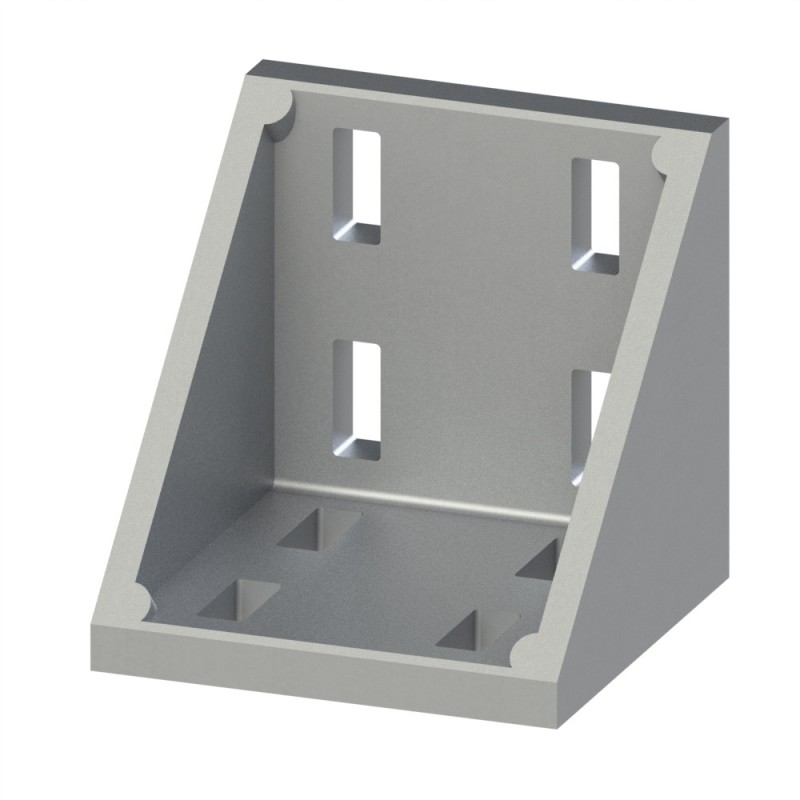 Equerre profilé aluminium (Boîte de 10 unités) – Rainure 8 mm – Section 90x90x90 mm - E - Al - Brut Equerre profilé aluminium (Boîte de 10 unités) – Rainure 8 mm – Section 90x90x90 mm - E - Al - Brut