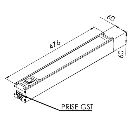 Bloc LED - 8 mm - 476 mm - 17W 230V - Var - ESD