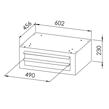 Caisson - 2 tiroirs - (490x380x75 mm)