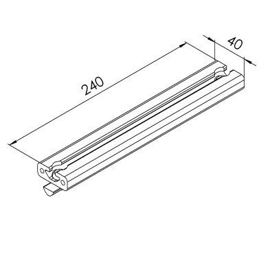 RÃ©glage en hauteur pour Bras articulÃ© - 8 mm - 240mm