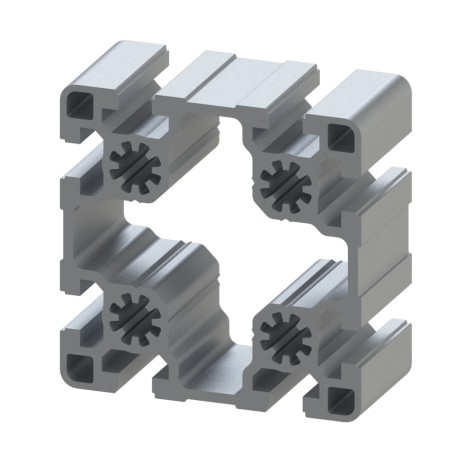 Profilé aluminium (5 barres de 6 m) – Rainure 10 mm – 90x90 mm – Léger