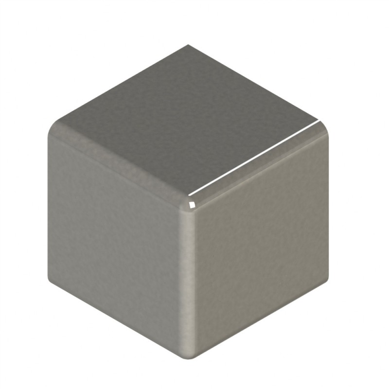 Raccord d’angle cube profilé aluminium – 10 mm – 40 mm – 2D - Argent