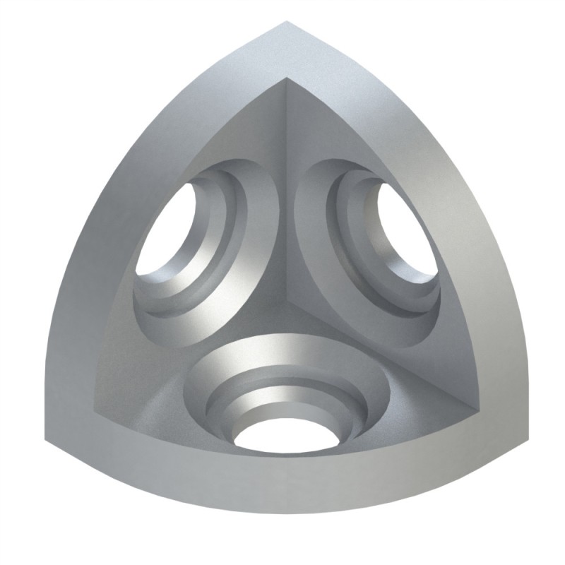 Raccord d’angle profilé aluminium – 10 mm – 45 mm - Brut