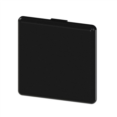 Embout profilé aluminium – Rainure 10 mm – Section 50x50 mm - Noir