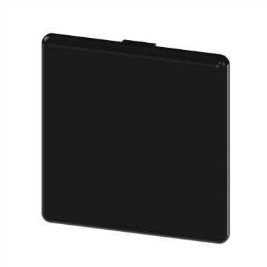 Embout profilé aluminium – Rainure 10 mm – Section 60x60 mm - Noir