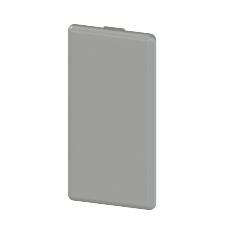 Embout profilé aluminium – Rainure 10 mm – Section 90x45 mm - Gris