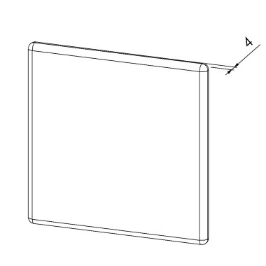 Embout profilé aluminium – Rainure 10 mm – Section 90x90 mm - Noir - Lourd
