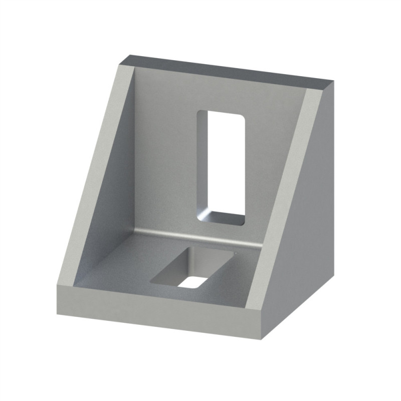 Equerre profilé aluminium – Rainure 10 mm – Section 40x40x40 mm - Al - Brut