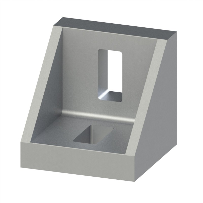 Equerre profilé aluminium – Rainure 10 mm – Section 45x45x45 mm - Al - Brut