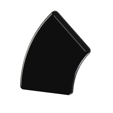 Embout profilé aluminium – Rainure 10 mm – Section R40/80-45° - Noir