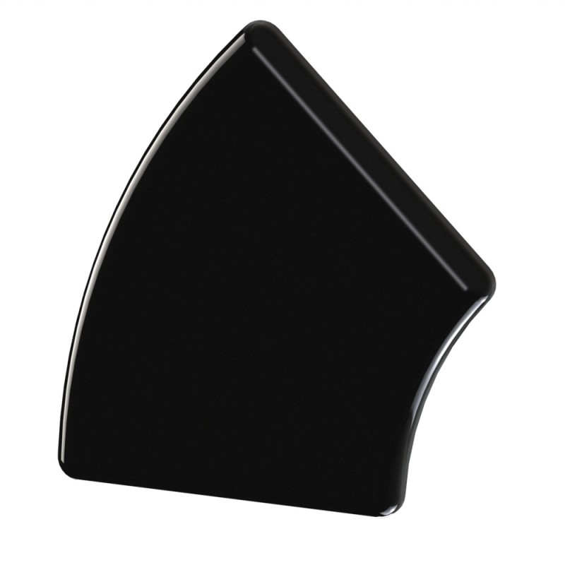 Embout profilé aluminium – Rainure 10 mm – Section R45/90-45° - Noir Embout profilé aluminium – Rainure 10 mm – Section R45/90-45° - Noir