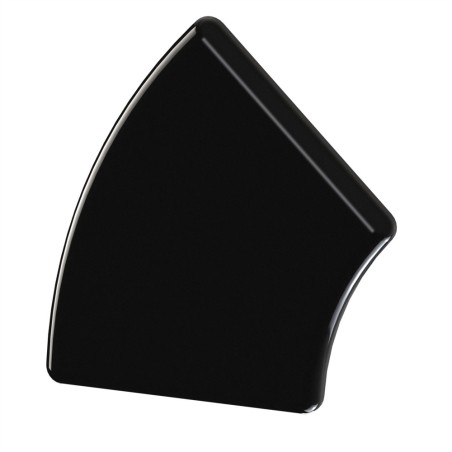 Embout profilé aluminium – Rainure 10 mm – Section R45/90-45° - Noir
